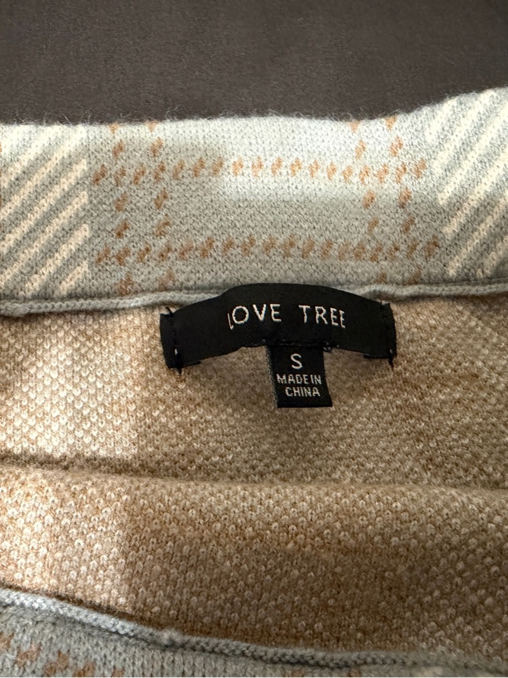 Love Street Plaid Mini Skirt in Light Blue-Gray and Cream Size Small - Picture 7 of 8